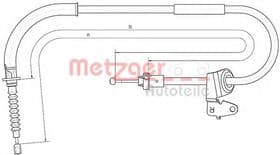 Трос ручного гальма