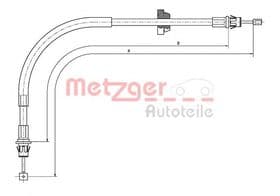 Трос ручного тормоза