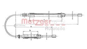 Трос ручного гальма