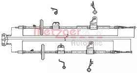 Трос ручного тормоза