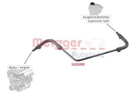 Патрубок радіатора системи охолодження двигуна