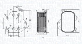 Оливний радіатор двигуна