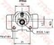 BWD128 TRW Колесный тормозной цилиндр