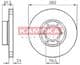 1032134 Kamoka Тормозной диск