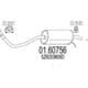 01.60756 MTS Глушитель выхлопных газов конечный для Volkswagen Fox