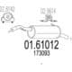 01.61012 MTS Глушник вихлопних газів кінцевий для Peugeot 207