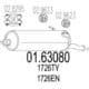 01.63080 MTS Глушитель выхлопных газов конечный для Citroen Xsara