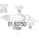01.63750 MTS Глушник вихлопних газів кінцевий для Peugeot 205
