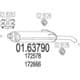 01.63790 MTS Глушник вихлопних газів кінцевий для Peugeot 205