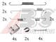 0815Q A.B.S. Монтажный комплект барабанных тормозных колодок