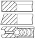 0844080500 Goetze Комплект поршневих кілець
