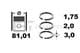 R1005600 ET Engineteam Комплект поршневых колец