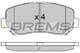 BP3535 Bremsi Гальмівні колодки для Mazda CX-5