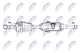 npwdw061 NTY Піввісь для Chevrolet Cruze