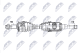 npwdw055 NTY Піввісь для Chevrolet Aveo