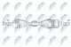 npwdw029 NTY Піввісь для Chevrolet Cruze