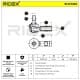 914t0325 RIDEX Наконечник рулевой тяги