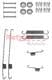 105-0001 Metzger Монтажний комплект барабанних гальмівних колодок