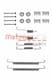 105-0757 Metzger Монтажний комплект барабанних гальмівних колодок