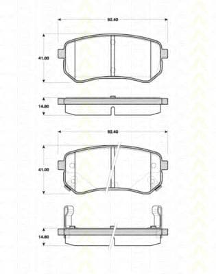 8110 18018 Triscan Гальмівні колодки