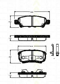8110 42024 Triscan Тормозные колодки