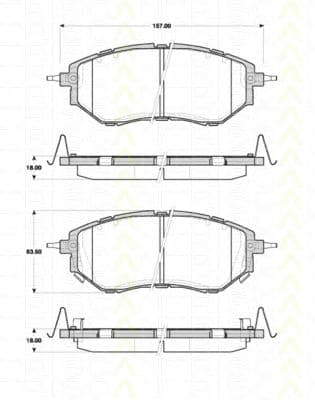 8110 68182 Triscan Тормозные колодки