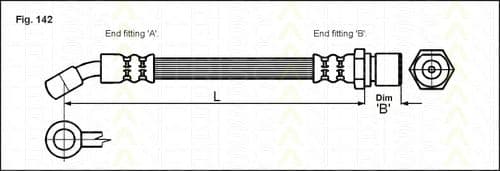 8150 21102 Triscan Тормозной шланг