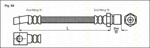 8150 24120 Triscan Гальмівний шланг