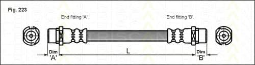 8150 24215 Triscan Гальмівний шланг