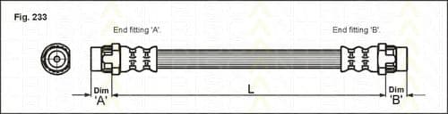 8150 25210 Triscan Гальмівний шланг