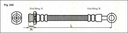 8150 69106 Triscan Тормозной шланг для Suzuki Grand Vitara