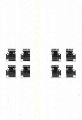 8105 101627 Triscan Комплектующие дисковых тормозных колодок