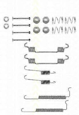 8105 242561 Triscan Монтажный комплект барабанных тормозных колодок