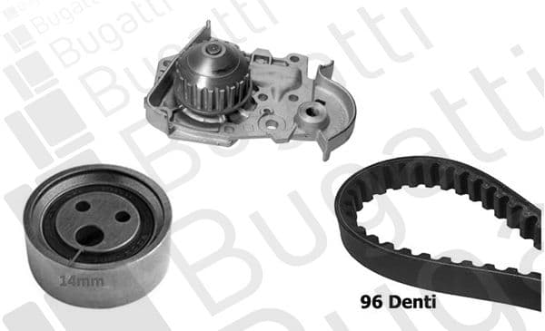 kbu7714b Bugatti Комплект ременя ГРМ + помпа