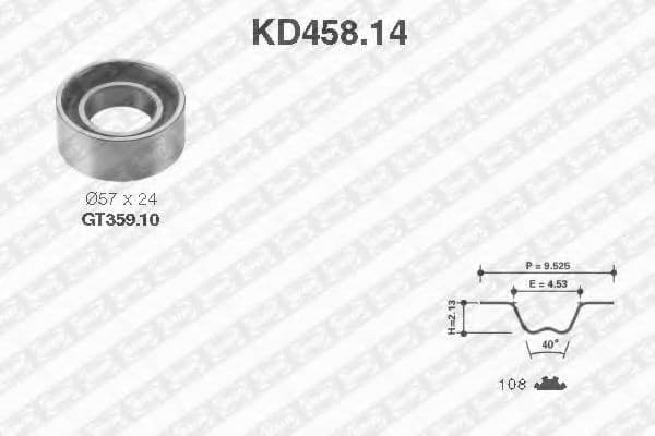 KD458.14 SNR Комплект ремня ГРМ