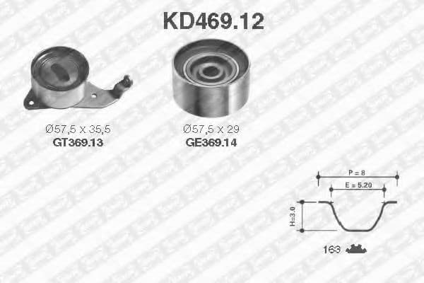 KD469.12 SNR Комплект ремня ГРМ