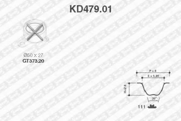 KD479.01 SNR Комплект ременя ГРМ