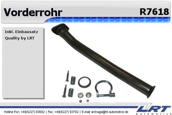R7618 LRT Приймальна труба для Peugeot 206