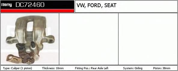 DC72460 Delco Тормозной суппорт