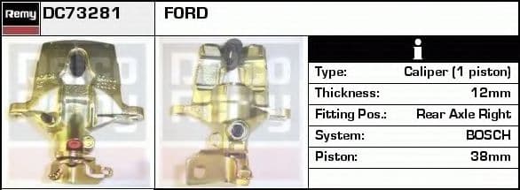 DC73281 Delco Гальмівний супорт для Ford Mondeo