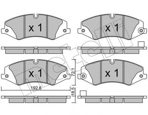 22-0836-6 Metelli Гальмівні колодки