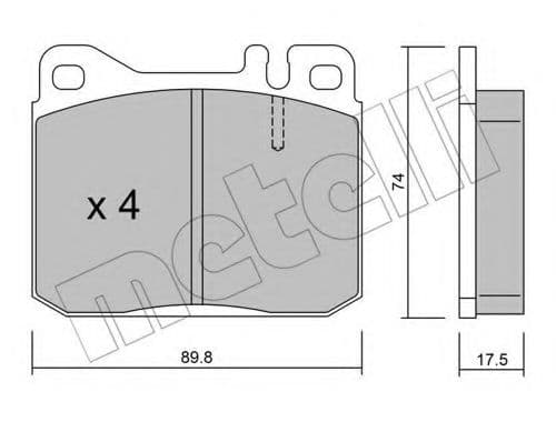 22-0011-1 Metelli Гальмівні колодки
