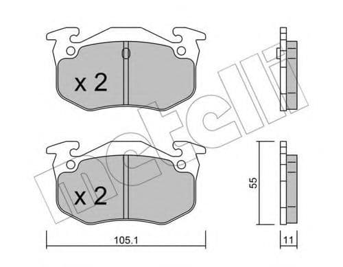 22-0038-0 Metelli Гальмівні колодки