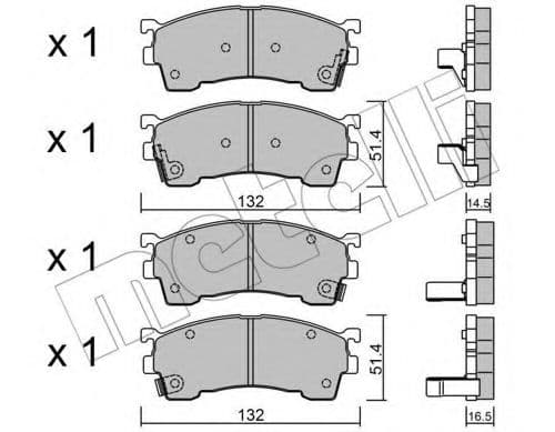 22-0223-0 Metelli Гальмівні колодки