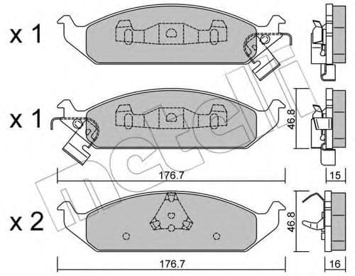 22-0355-0 Metelli Тормозные колодки