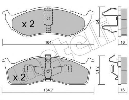 22-0356-1 Metelli Тормозные колодки