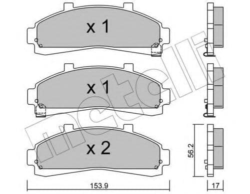 22-0683-0 Metelli Гальмівні колодки