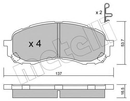 22-0762-0 Metelli Гальмівні колодки для Subaru Impreza
