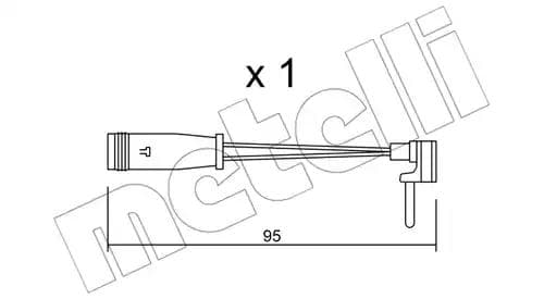 su129 Metelli Датчик износа тормозных колодок
