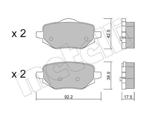 2213230 Metelli Тормозные колодки